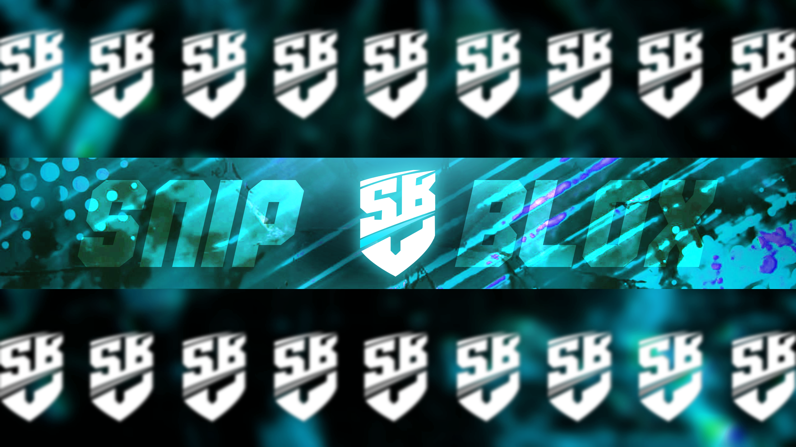 SnipBlox YouTube channel banner with the SB shield logo